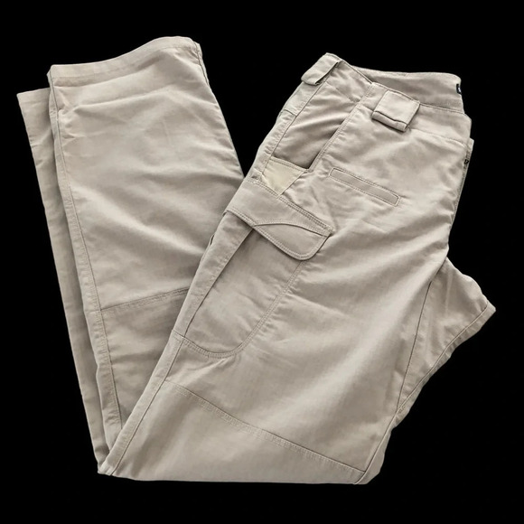 5.11 Tactical Series Womens US 10 Long Cargo Pants Beige Work Ripstop EMT Police - Picture 1 of 7